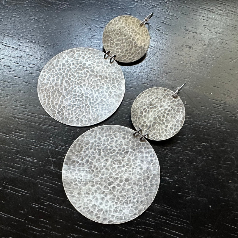 LAST PAIR! Large Orbital Earrings - Sterling Silver