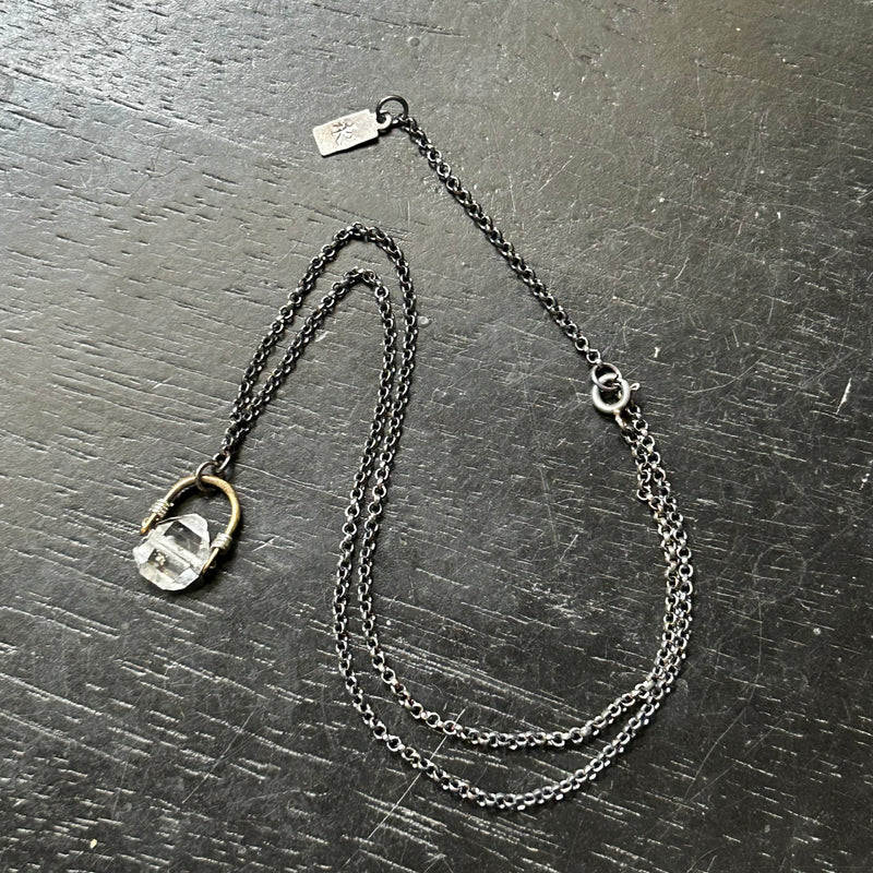 Tiny Herkimer Diamond Taliswoman Necklace