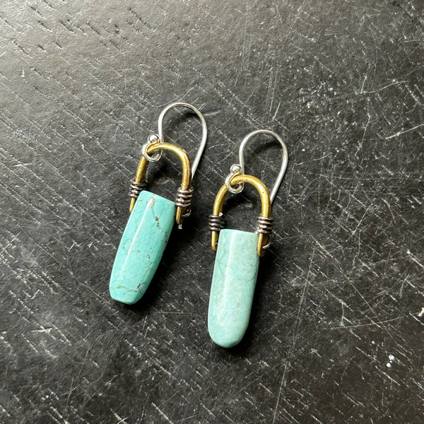 Tiny Turquoise Taliswoman Earrings