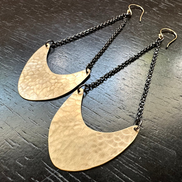Medium Gold Pendulum Earrings