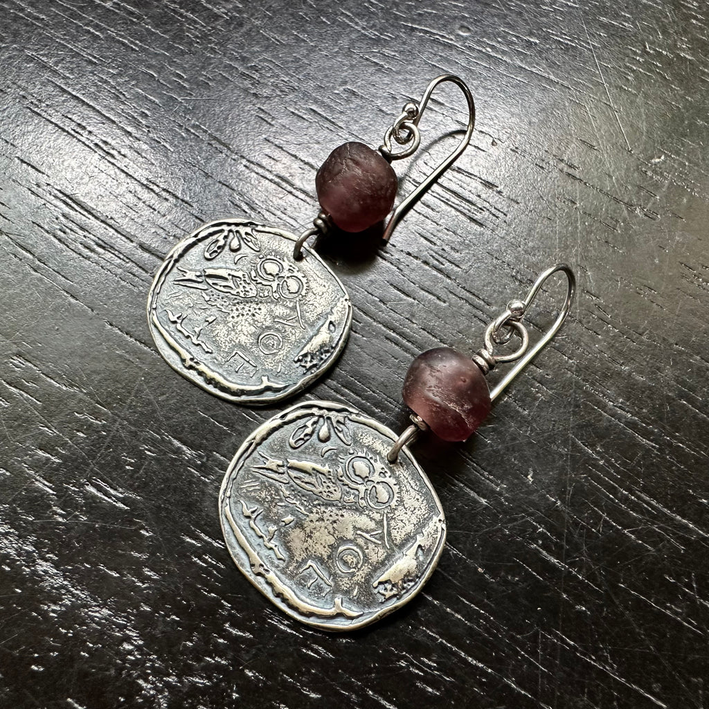 Ancient on sale coin earrings