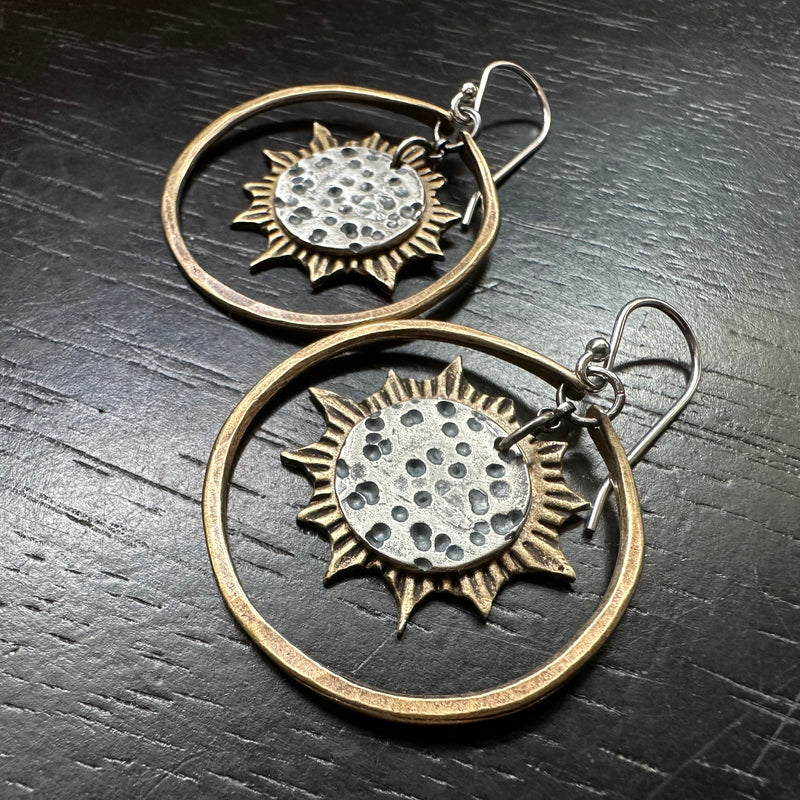 Eclipse Earrings in Small Hoops -  PREORDER ONLY- MORE COMING by end of May!