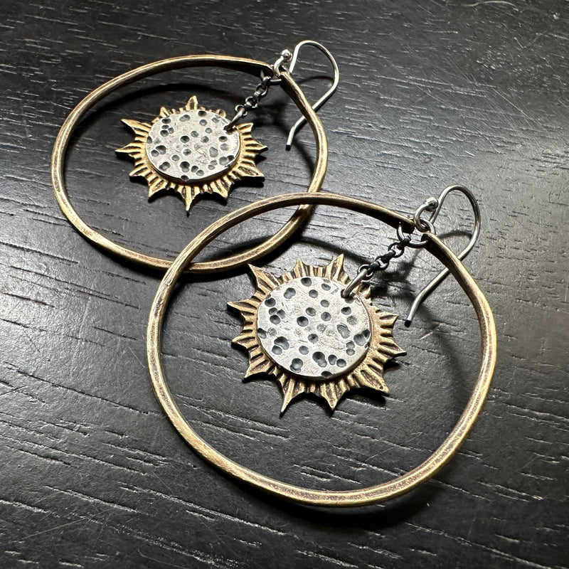 Eclipse Earrings in Medium Hoops - PREORDER ONLY- MORE COMING by end of May!