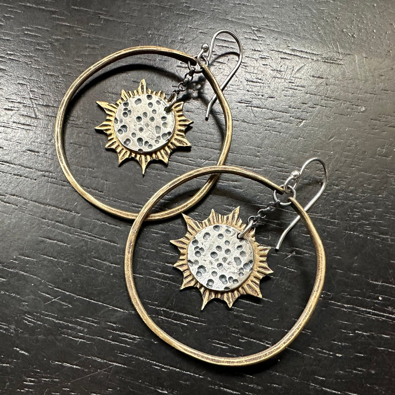 Eclipse Earrings in Medium Hoops - AVAILABLE FOR PREORDER!