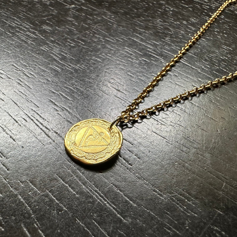 Chakra Kahn - Gold Pendant on Chain: Choice of 7 Chakras 24K GOLD VERMEIL