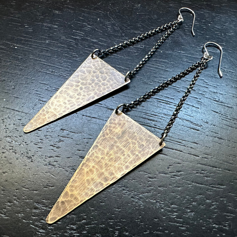 Long Triangle Earrings - 2 Sizes