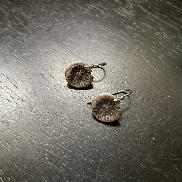 Orijen's Tiny Silver Sand Dollar Earrings