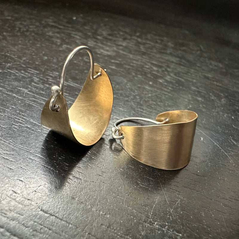 Wide Gold Hoop Earrings - 2 Sizes