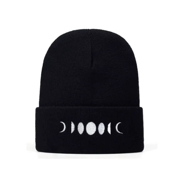 ONLY A FEW LEFT! Moon Phase Beanie in Black
