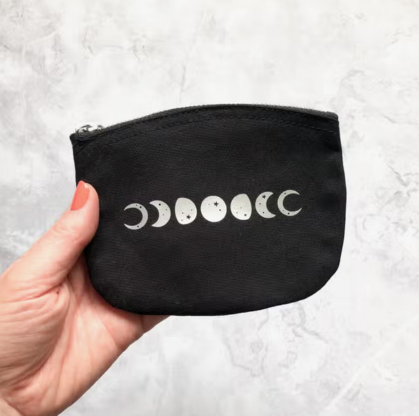 Black Zip Pouch With Your Choice of Design