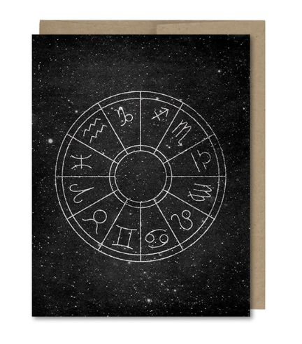 BLANK GREETING CARD/ENVELOPE: Your choice Moon Phase or Horoscope Card