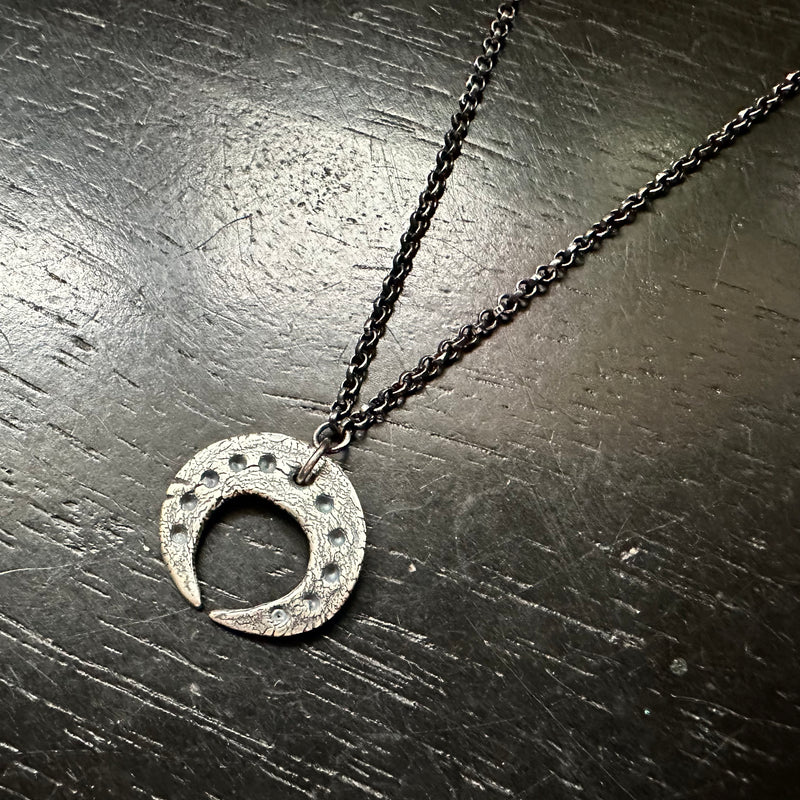 Ancient Moon Necklace - Silver