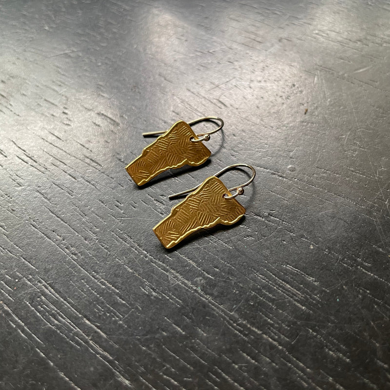 Tiny GOLD Vermont Earrings, 24K GOLD VERMEIL