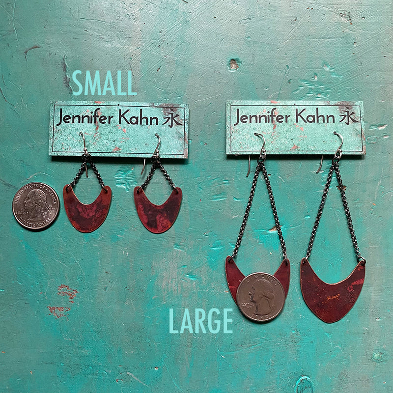 Copper Pendulum Earrings