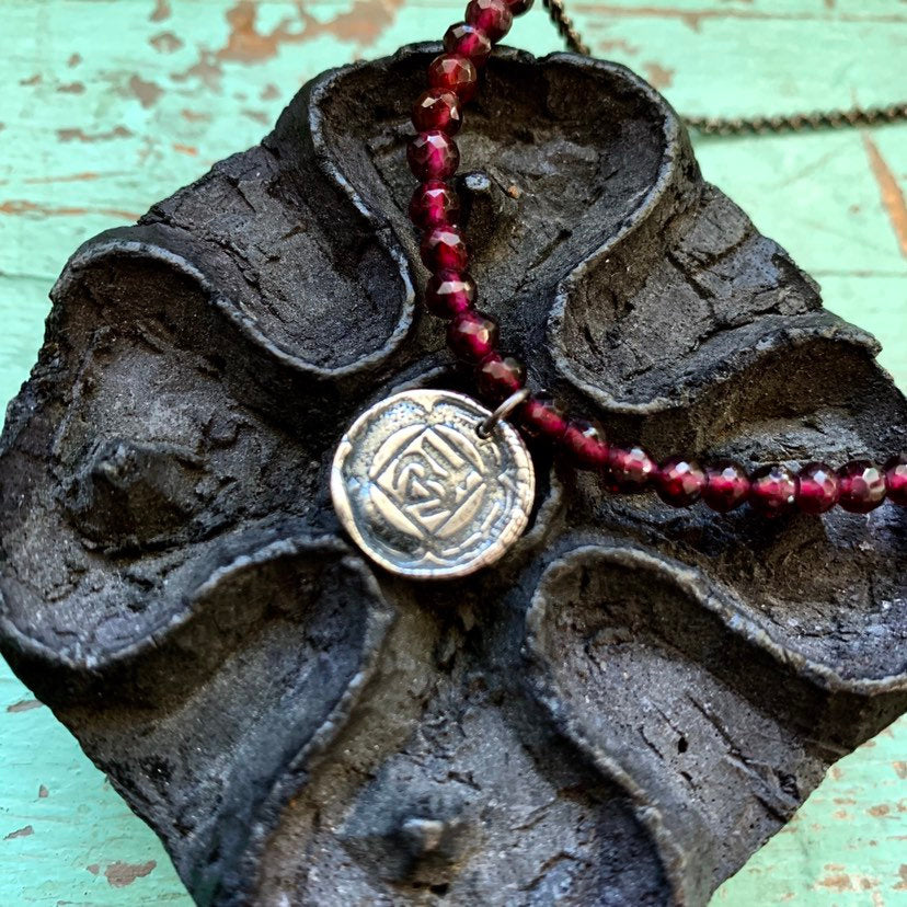 Chakra Kahn: CROWN Chakra Sterling Silver Pendant with Amethysts