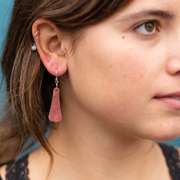 Copper Taper Earrings