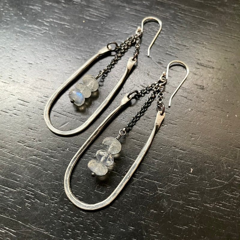 Small Silver Hestia Earrings with Your Choice of Crystal