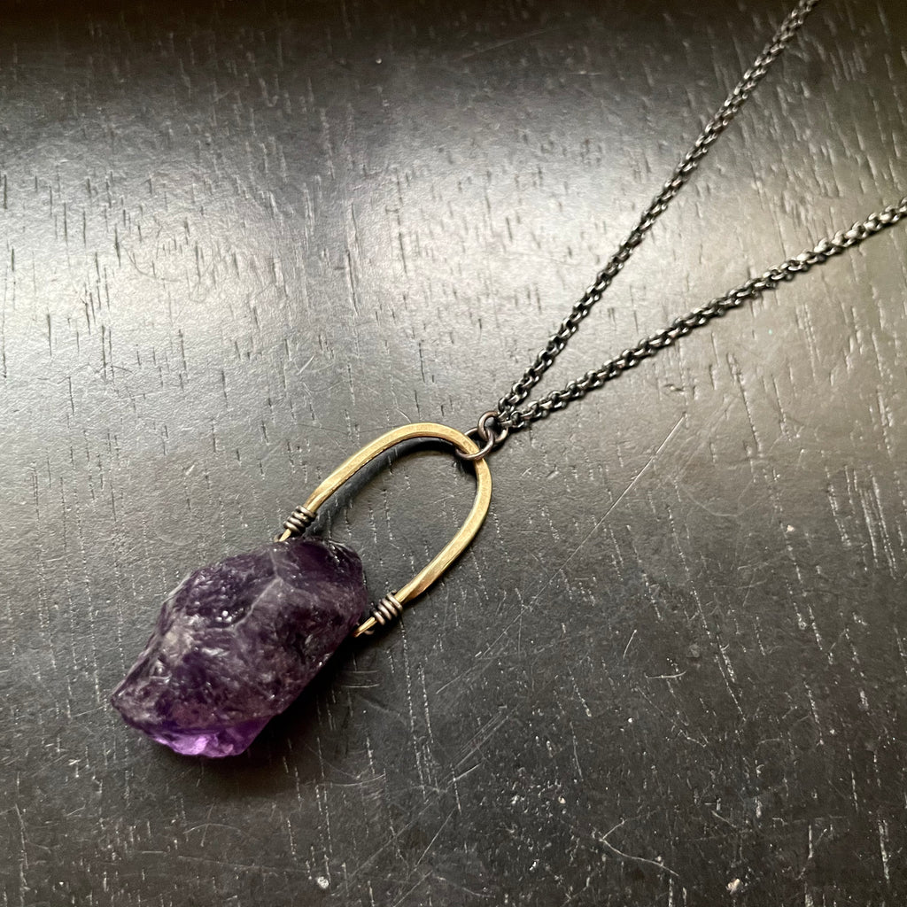 Raw Amethyst Necklace