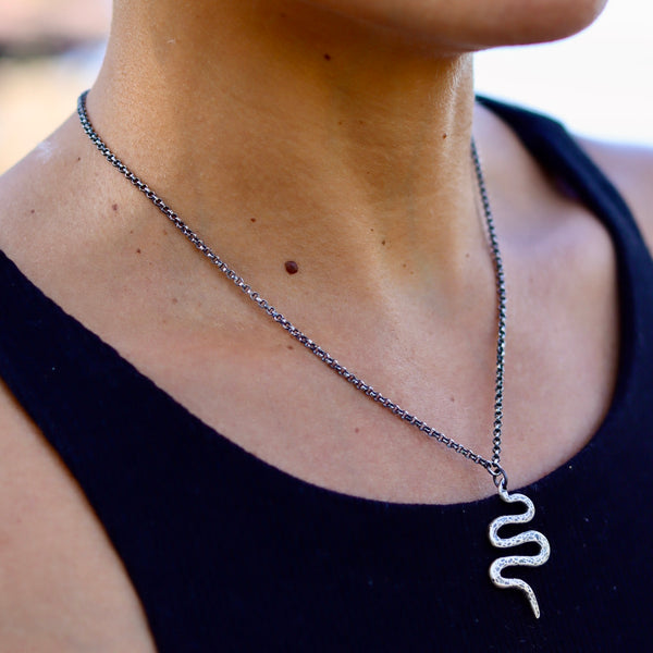 Snake Pendant - Silver