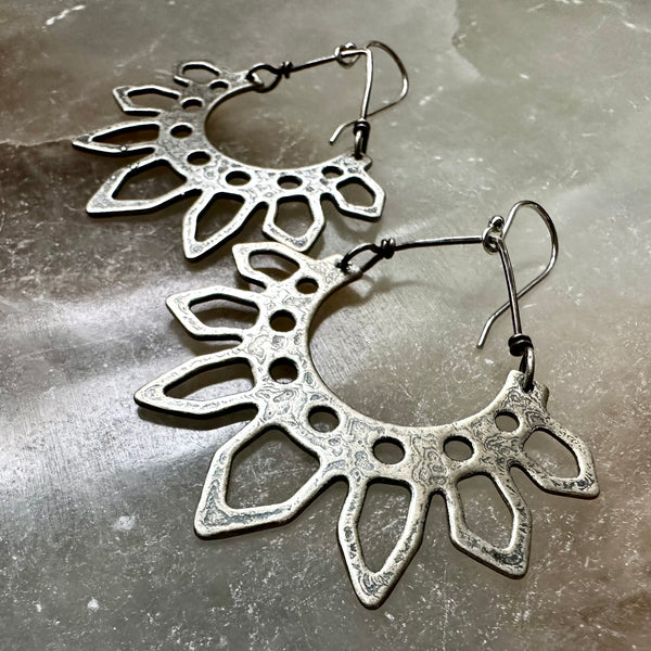 Silver Fiore Earrings