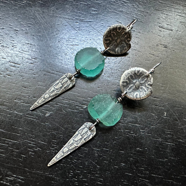 Roman glass, Sterling Sand Dollars and Spears