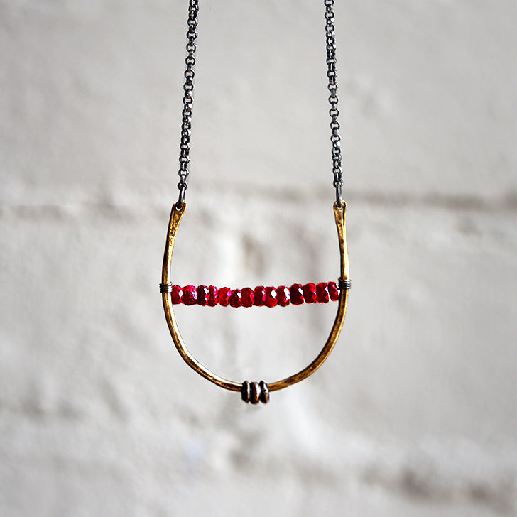 ARTEMIS NECKLACE: Ruby (JULY BIRTHSTONE)