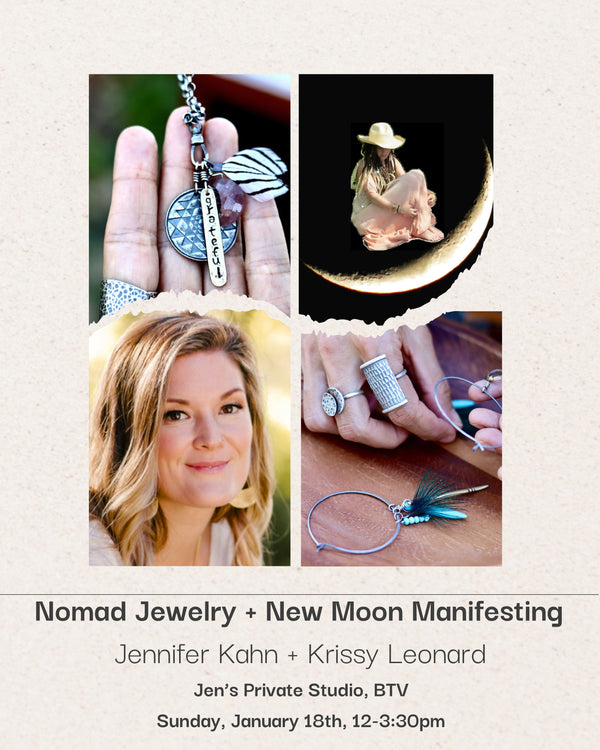 1/18 Nomad Jewelry + New Moon Manifesting at Jen's Studio in BTV