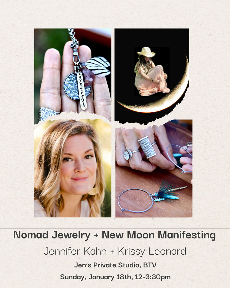 1/18 Nomad Jewelry + New Moon Manifesting at Jen's Studio in BTV