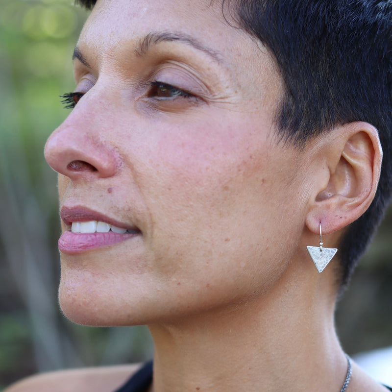 Tiny Triangle Earrings
