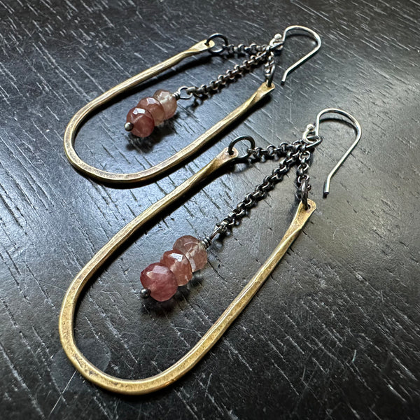 Small Hestia Earrings with Andesine