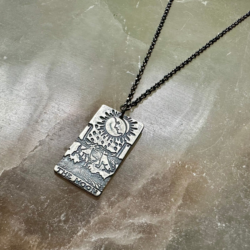 Moon Tarot Pendant - Silver