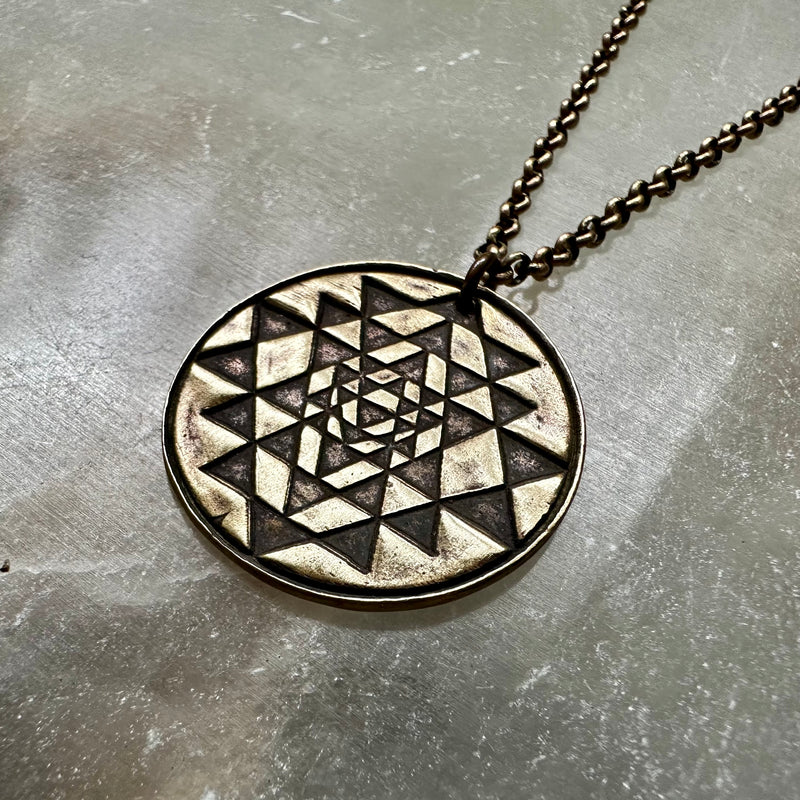 Sri Yantra Pendant - Brass