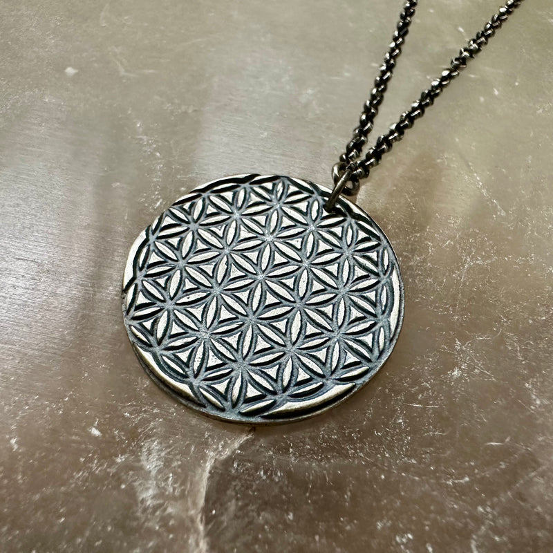 Flower of Life Pendant - Silver