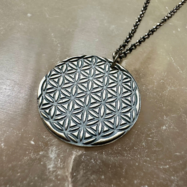 Flower of Life Pendant - Silver