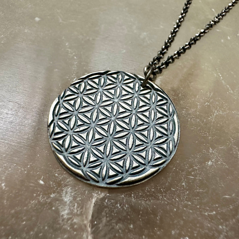 Flower of Life Pendant - Silver