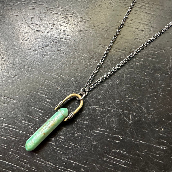 Double-Pointed Amazonite Taliswoman Necklace #1