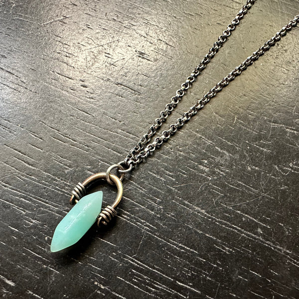 Double-Pointed Amazonite Taliswoman Necklace #3