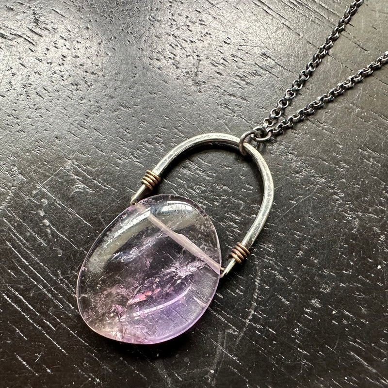 Smooth Amethyst Taliswoman Necklace #1