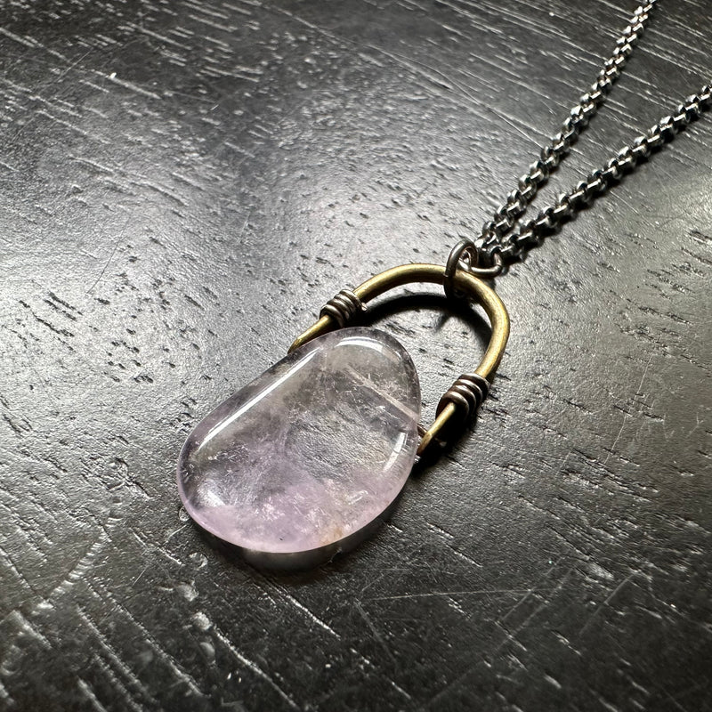 Smooth Amethyst Taliswoman Necklace #3