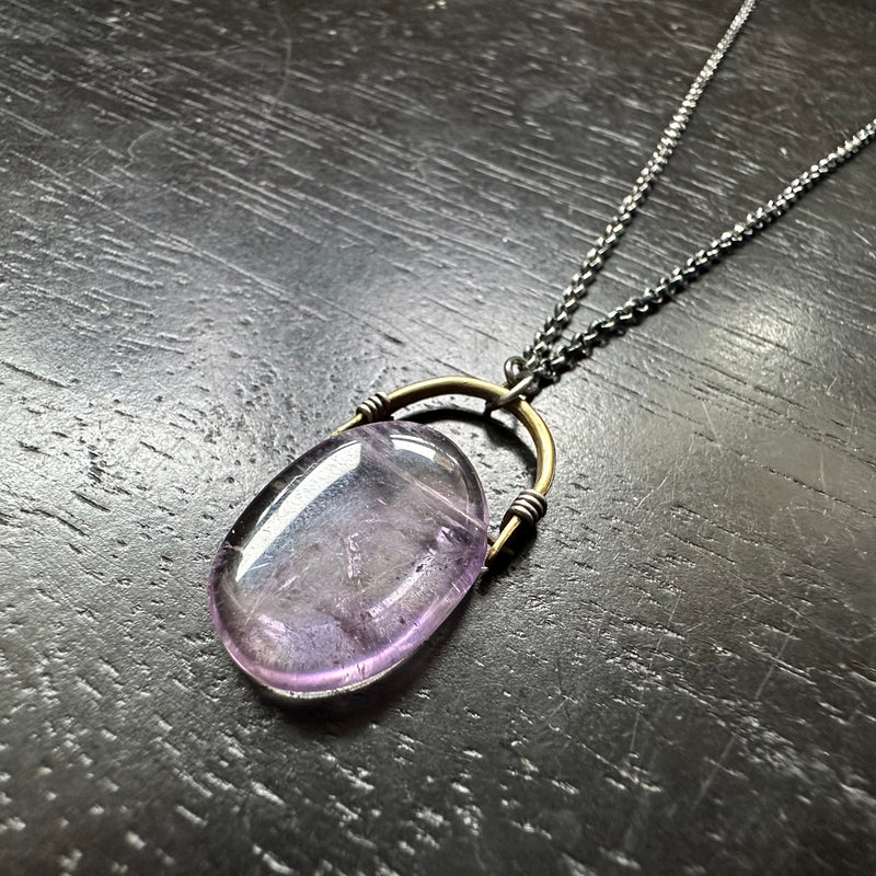 Smooth Amethyst Taliswoman Necklace #4