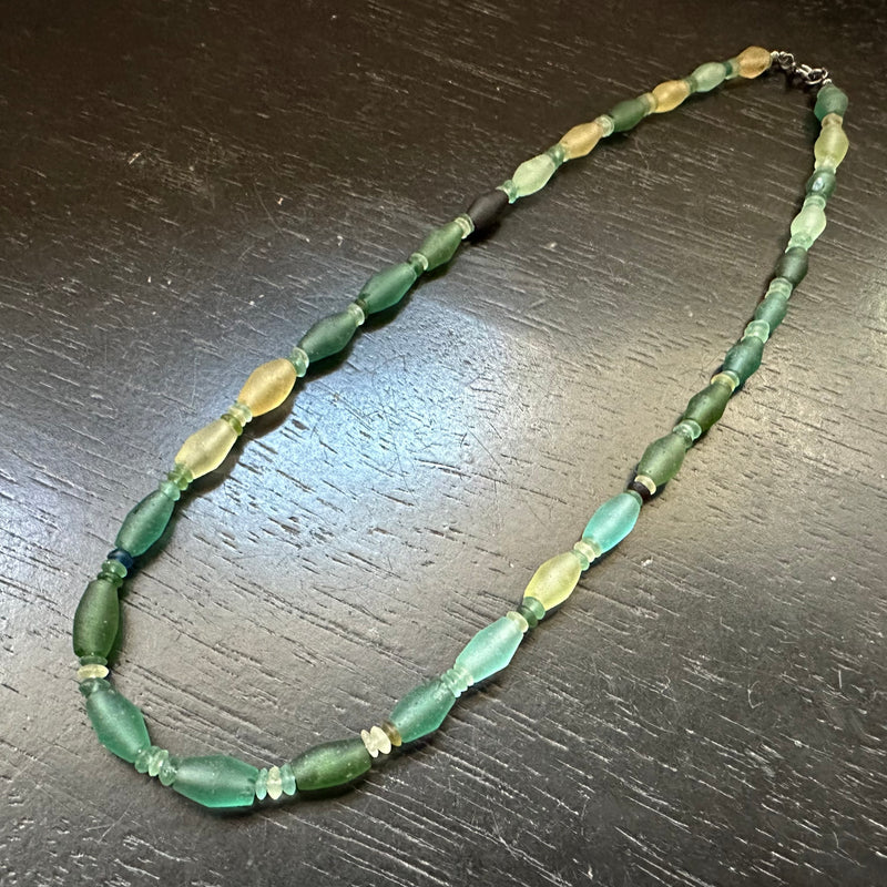 NEW LIMITED! Ancient Roman Glass Beaded necklace, 16" Strand