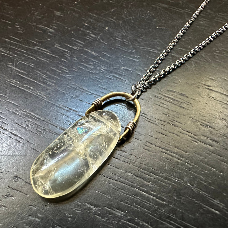 Oval Citrine Taliswoman Necklace #11