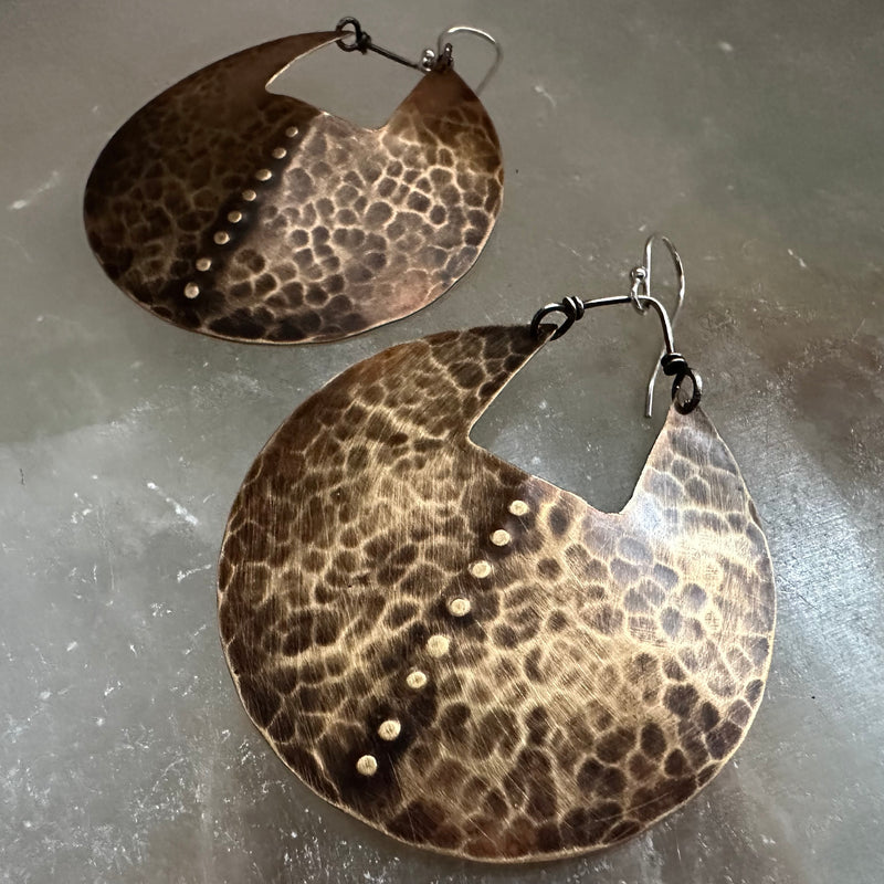 PRE-ORDER Carapace Shield Earrings - Brass