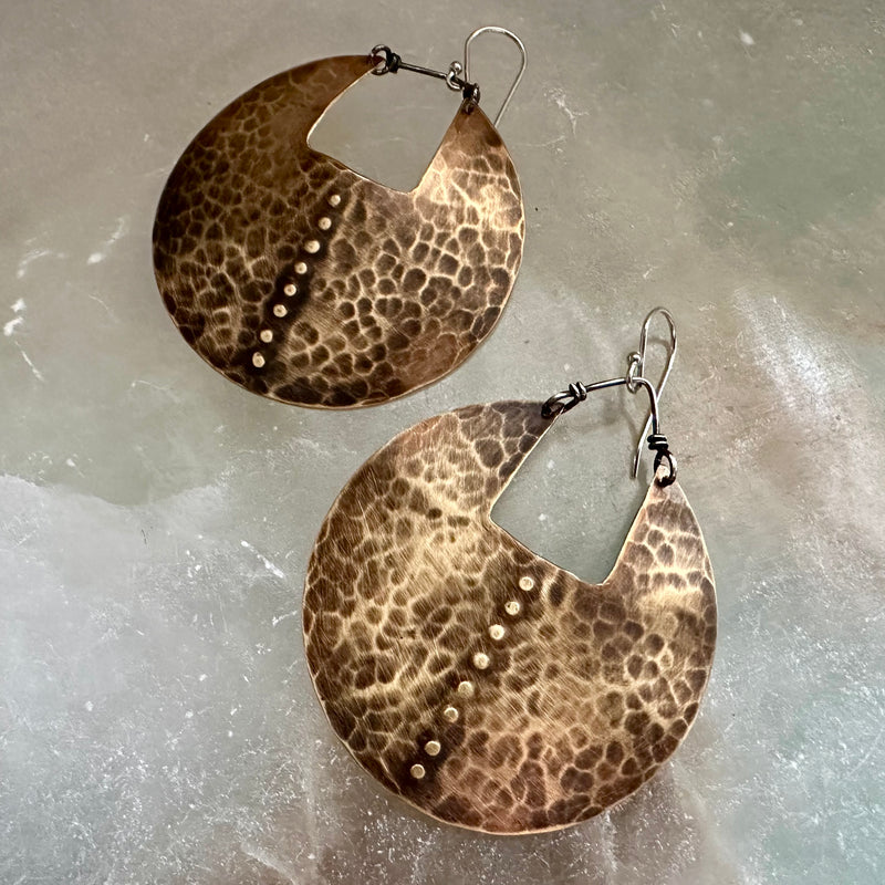 PRE-ORDER Carapace Shield Earrings - Brass