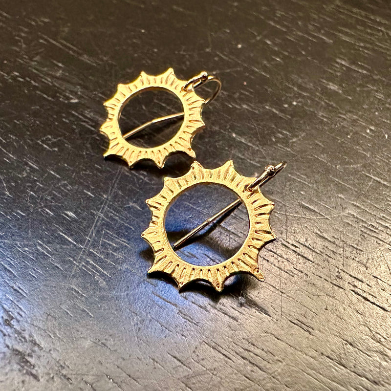 Gold Mini Eclipse Earrings 24K GOLD VERMEIL!