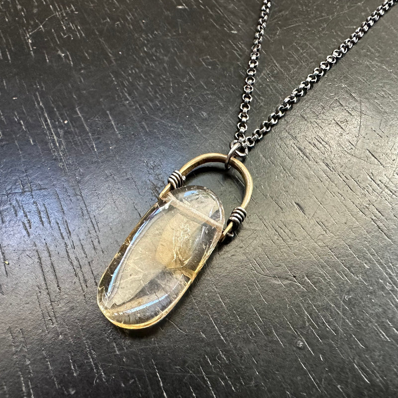 #2 Oval Citrine Taliswoman Necklace #2