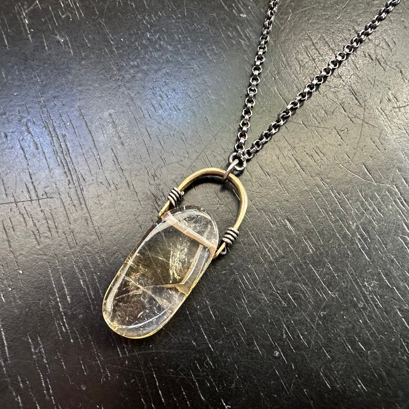 #2 Oval Citrine Taliswoman Necklace #2