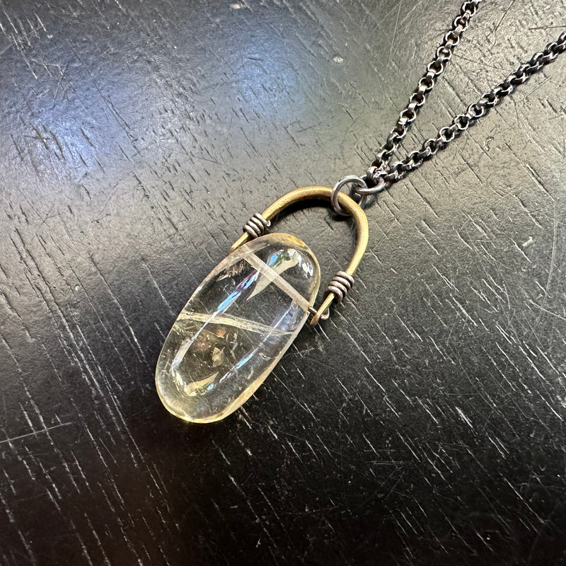 #1 Oval Citrine Taliswoman Necklace #1