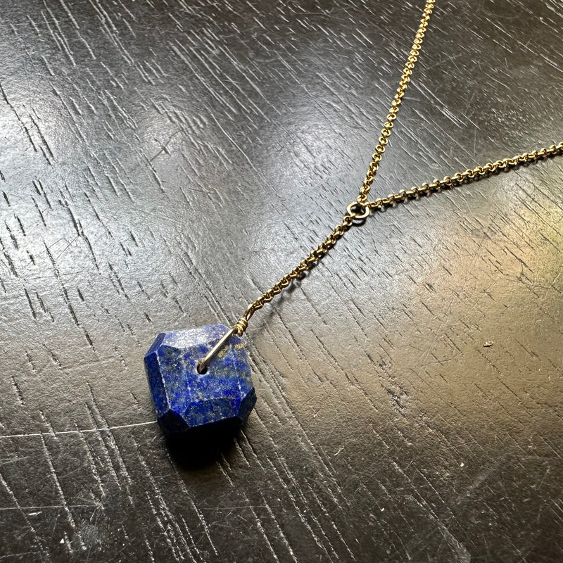 Lapis GOLD Y Necklace