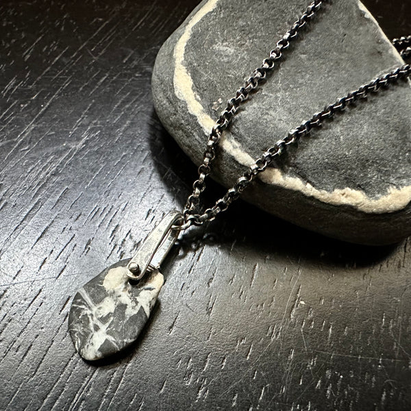 VERMONT ROCKS! "WISHING STONE" TINY SILVER TALISWOMAN, OOAK #1